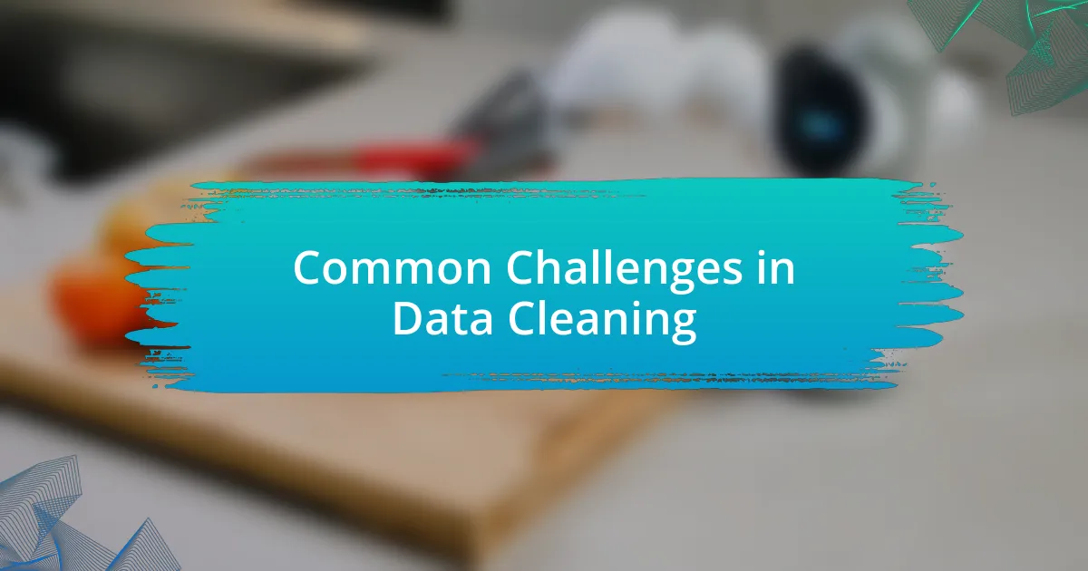 Common Challenges in Data Cleaning