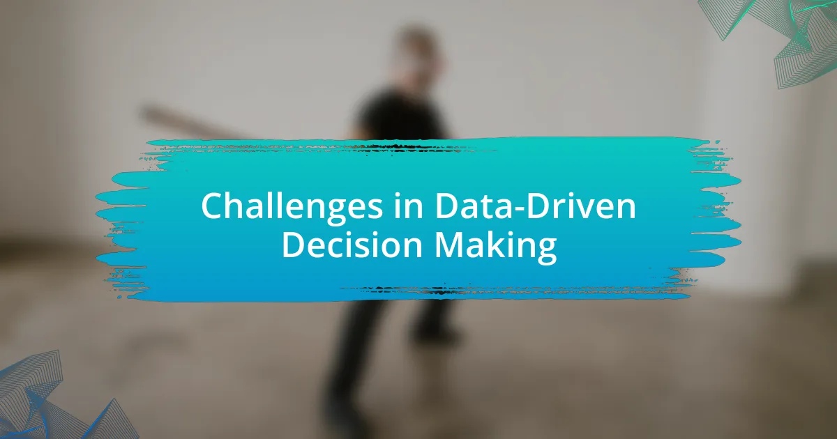 Challenges in Data-Driven Decision Making