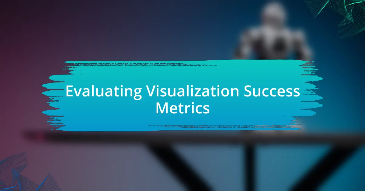 Evaluating Visualization Success Metrics